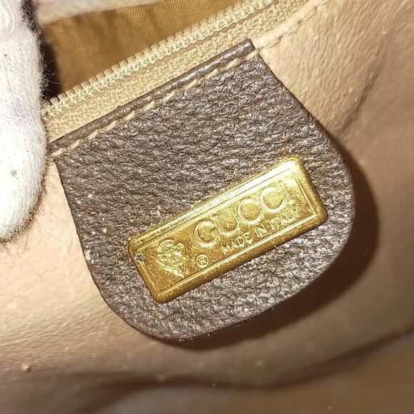 Vintage Gucci Monogram Bucket Bag with Web Stripe – Brown - Picture 12 of 14